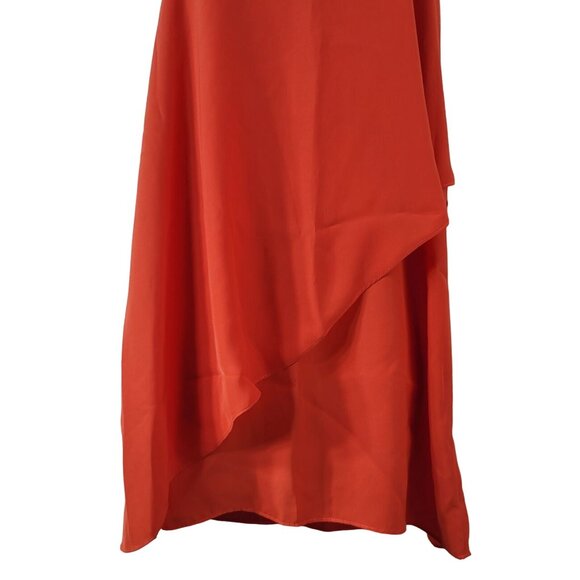 Silence & Noise Sleeveless Tank Dress Orange XS Tier Lined Zip Urban Outfitters - Picture 5 of 10